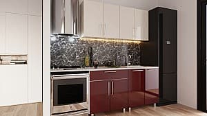 Кухня PS Мини (High Gloss) 1.6m Bianco/Bordo