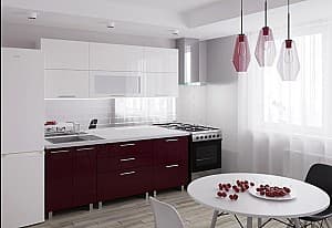 Кухня PS Blum (High Gloss) 2.0 m White/Bordo