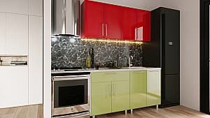 Кухня PS Мини (High Gloss) 1.6 м Red/Green