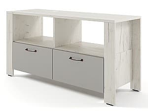 Тумба под ТВ ML Mobila Вега №8 2Я Дуб Крафт Белый/Серый