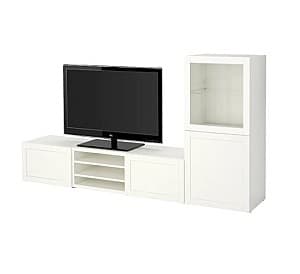 Тумба под ТВ IKEA Hanviken white glass 240x42x129 см