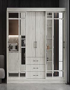 Шкаф-купе ML Mobila Дипломат 2000 Дуб Крафт Белый