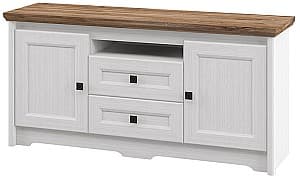 Тумба под ТВ Неман Тиволи МН-035-11 Белый Структурный/Дуб Стирлинг(Коричневый)