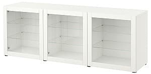 Dulap cu vitrina IKEA Besta Sindvik white 180x42x65 cm