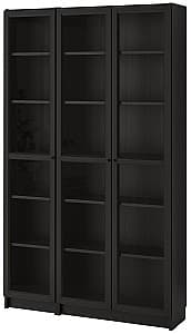 Витрина IKEA Billy /Oxberg black-brown 120x30x202 см