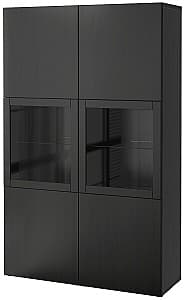 Витрина IKEA Besta Lappviken, Sindvik black-brown glass 120x40x192 см