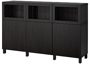 Витрина IKEA Besta black-brown  Lappviken / Sindvik black-brown glass 180x42x112 см