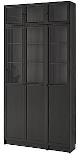 Витрина IKEA Billy / Oxberg Black-Brown 120x30x237 см