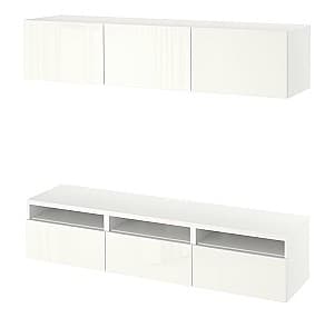 Living IKEA Besta Selsviken/glossy/white180x42x185