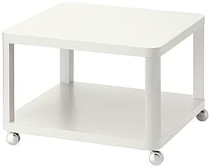 Masa de reviste IKEA Tingby 64x64 cu rotile Alb