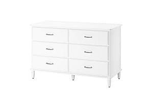 Comoda IKEA Tyssdal white 127×81 cm (6 sertare)