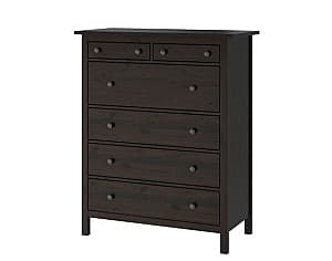 Comoda IKEA Hemnes black-brown 108×131 cm (6 sertare)