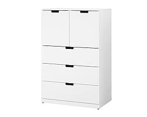 Comoda IKEA Nordli white 80×122 cm (5 sertare)