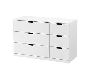 Comoda IKEA Nordli white 120×76 cm (6 sertare)