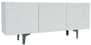 Comoda TV Confort-NV Fantasy Nimphea Alb/Alb Lucios