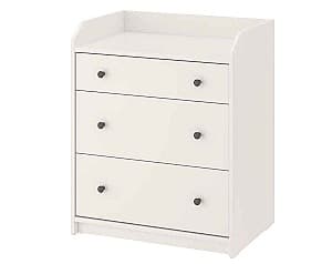 Comoda IKEA Hauga white 70×84 cm (3 sertare)