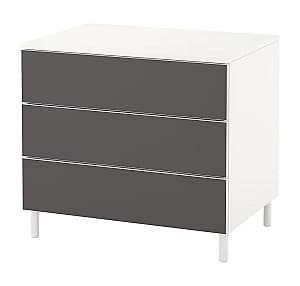 Comoda IKEA Platsa White/Skatval Gray