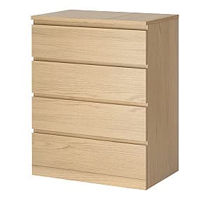 Comoda IKEA Malm furnir stejar alb