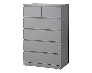 Comoda IKEA Malm gray 80x123 cm (6 sertare)