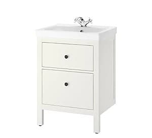 Dulap pe podea IKEA Hemnes / Odensvik white lavoar cu 2 sertare 63x49x89 cm