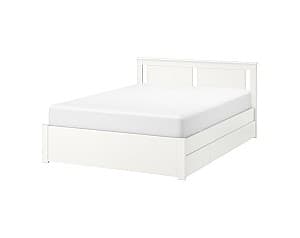 Pat IKEA Songesand  White 140x200 cm (4 cutii depozitare)