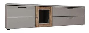 Тумба под ТВ Sokme Модена 1Д2Ш Шиншила Серая/ Дуб Флагштон(Коричневый)