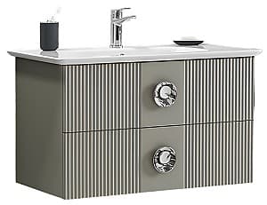 Шкаф подвесной Martat Vanity 90 cm new серый + раковина