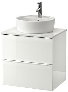 Шкаф подвесной IKEA Godmorgon / Tolken / Tornviken glossy white 62x49x74 см