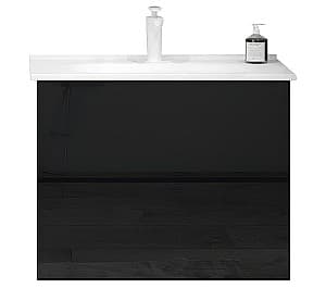 Шкаф подвесной Orka Lucca 80 Legnano Blackglass