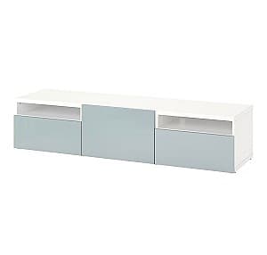 Тумба под ТВ IKEA Besta white/Selsviken blue