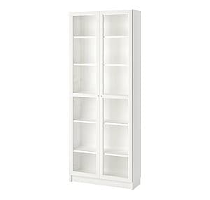 Витрина IKEA Billy Oxberg White 80x30x202