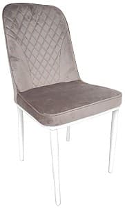 Scaun Kroll DC2-002 Lux Light Grey Velvet/White