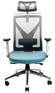 Fotoliu de birou CUSTÓ Vigo Gri/Albastru