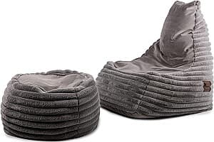 Fotoliu Because Soft Dark+Pouf