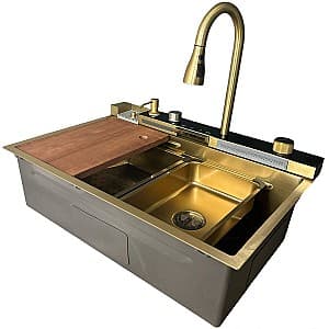 Кухонная мойка SanDonna HD7550 Золотой