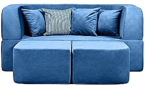 Canapea Edka Vega 180x200x40 cm M33 Albastru acvamarin