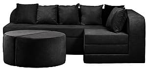 Диван Edka Jupiter 210x280 cm M37 Черный