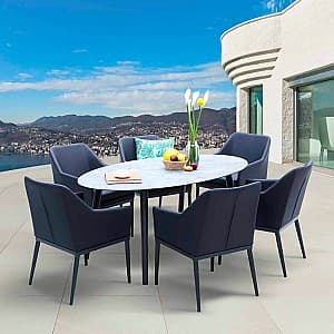 Set de mobila de grădină Sonmez HOLA RELAX Gri inchis