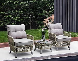 Set de mobila de grădină Sonmez HOLA RATTAN Bej