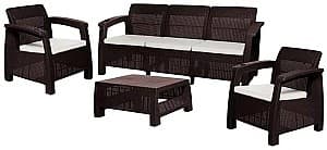 Set de mobila de grădină Sonmez Ferrara Elegance Wengue (maro)