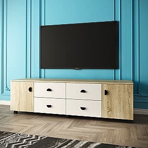 Тумба под ТВ ML Mobila Рио №14 Дуб Сонома/Белый