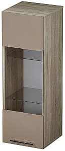 Витрина ML Mobila Йорк №2 Дуб Сонома / Капучино (Коричневый)