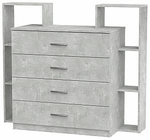 Комод KompaniT 4-2 Ателье Светлый (Серый)
