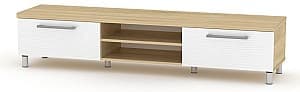 Comoda TV KompaniT MG-2 TV-1 Stejar Sonoma Combi / (Alb)