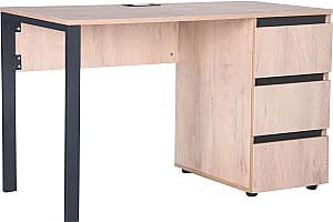 Офисный стол Art Metal Furniture Pluto ST R 1380 Графит/Дуб (Бежевый)