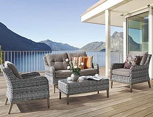 Set de mobila de grădină Sonmez HOLA RATTAN Cappuccino