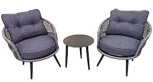 Set de mobila de grădină Sonmez HOLA EVA RATTAN Gri