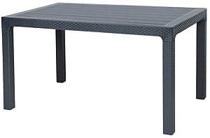 Стол Sonmez Elit Rattan 80x140 Антрацит