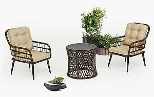 Set de mobila de grădină Sonmez HOLA PISA Maro