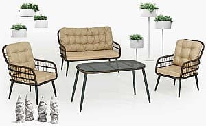 Set de mobila de grădină Sonmez HOLA PORTO Maro